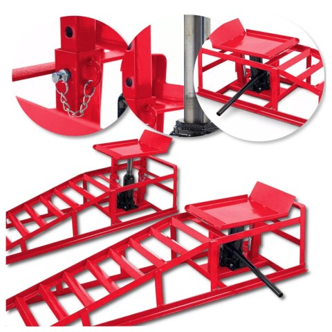 Podnośnik hydrauliczny rampy 2x 2000 kg regulowane auto serwis warsztat