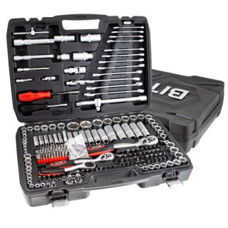 Zestaw narzędzi nasadek 215 el grzechotki torx imbus crv warsztatowy