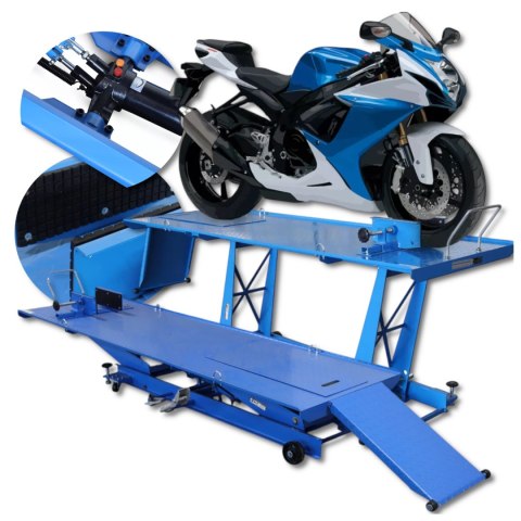 Podnośnik motocyklowy hydrauliczny udźwig do 460 kg Regulowany 18-78 cm
