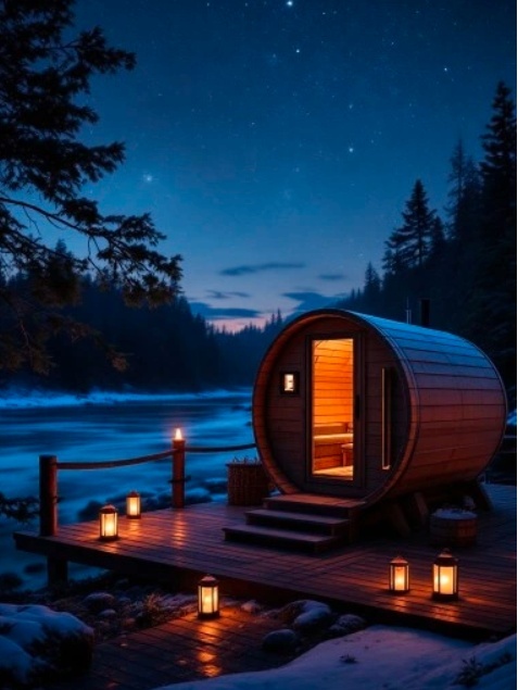 Sauna ogrodowa Kompletna z piecem, złożona, DARMOWA DOSTAWA