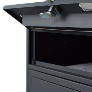 Skrzynka lokatorska 6 komór 2x3 stal nierdzewna stojąca grafit zewnętrzna