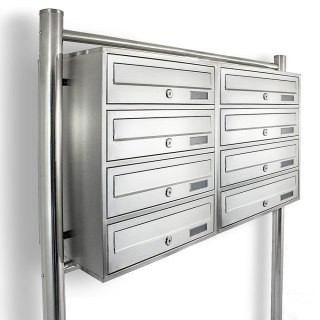 Skrzynka lokatorska 8 euro stal nierdzewna stojak zamek zewnętrzna