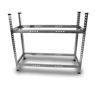 Regał metalowy na opony 8 kół 150 kg czarny lekki bez narzędzi