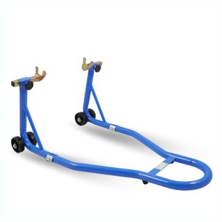 Stojak motocyklowy tylny stalowy 250 kg niebieski regulowany na tylne koło