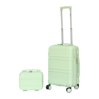 Zestaw walizek barut miętowy walizka kabinowa kuferek abs 4 kółka podróżny