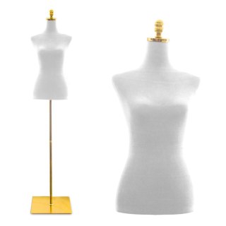 Manekin krawiecki damski bituxx biały welurowy regulowany lekki butik