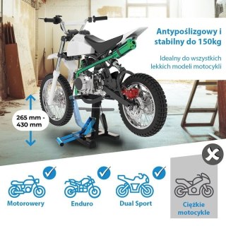 Podnośnik do motocykli enduro motorowerów z dźwignią do 150kg
