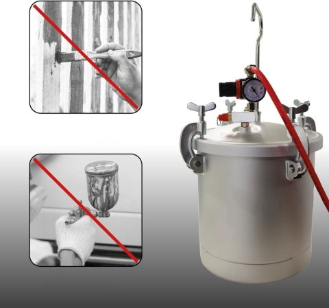 Pistolet do malowania natryskowego ze zbiornikiem ciśnieniowym 8L